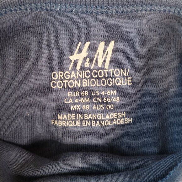 H & M Baby 100% Organic Cotton Onesies- Size 4-6 Months - Picture 2 of 2